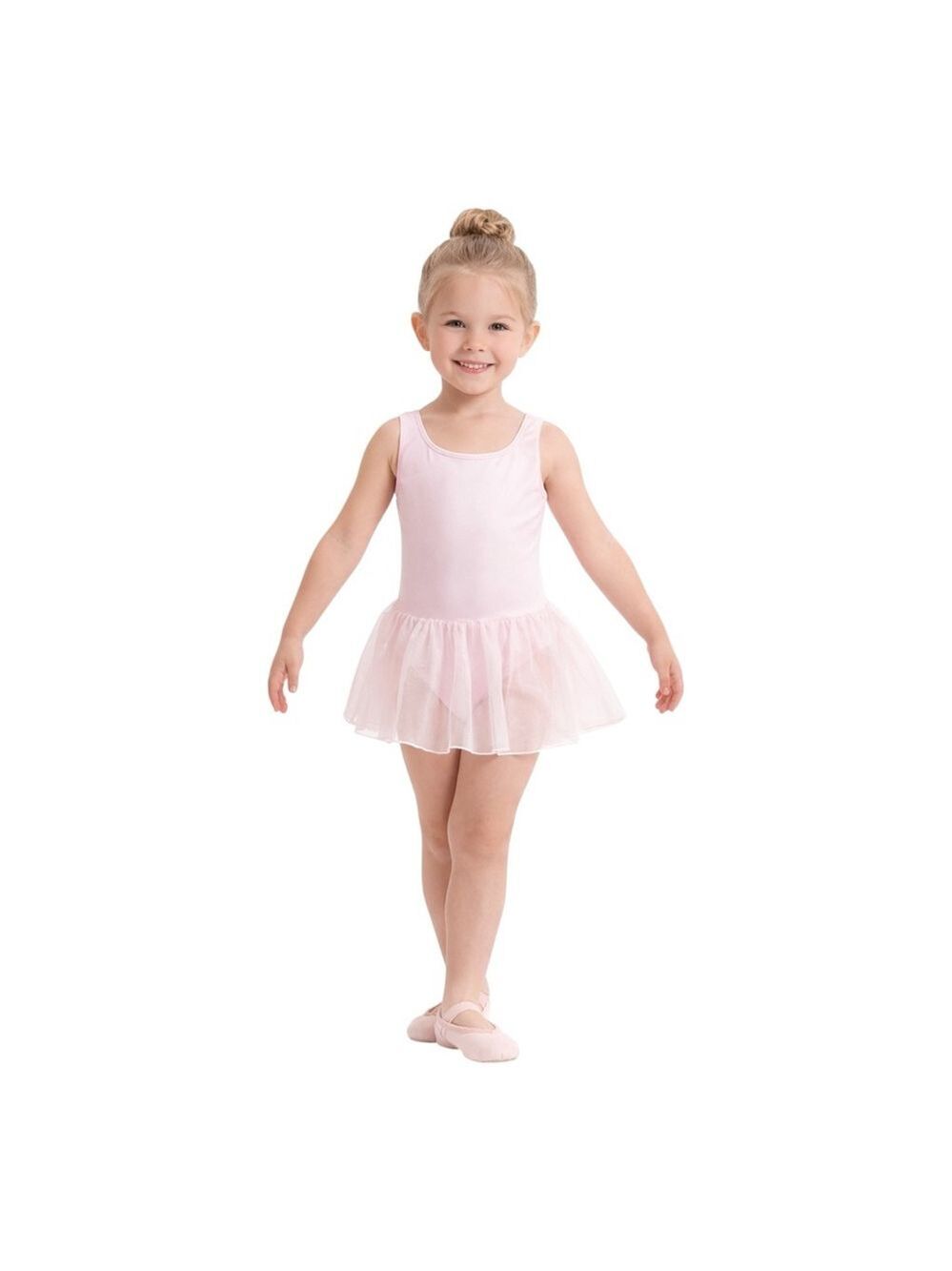 Capezio Pink Ballet Leotard Dress Tutu Girls Medium NWT Dancewear